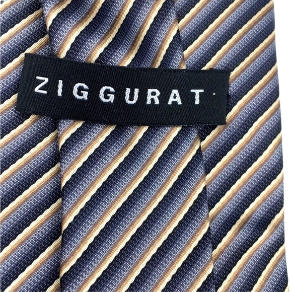 Ziggurat 💯% Silk Gold , Gray, Black, & Sil… - Picture 2 of 3